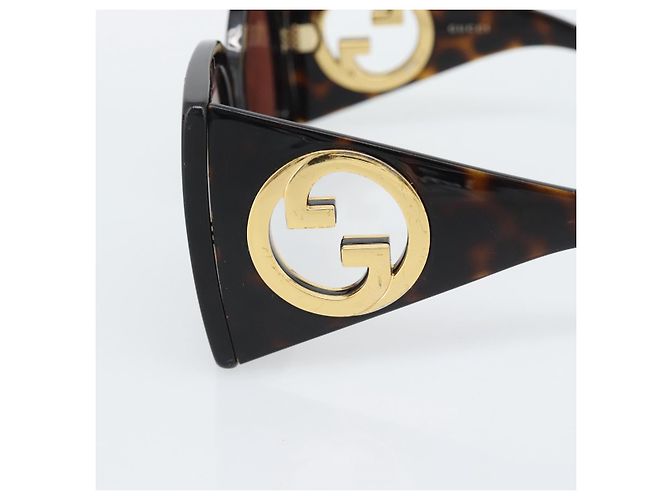 Occhiali da sole GUCCI in plastica nero e oro Auth bs36341 D'oro - vista 7
