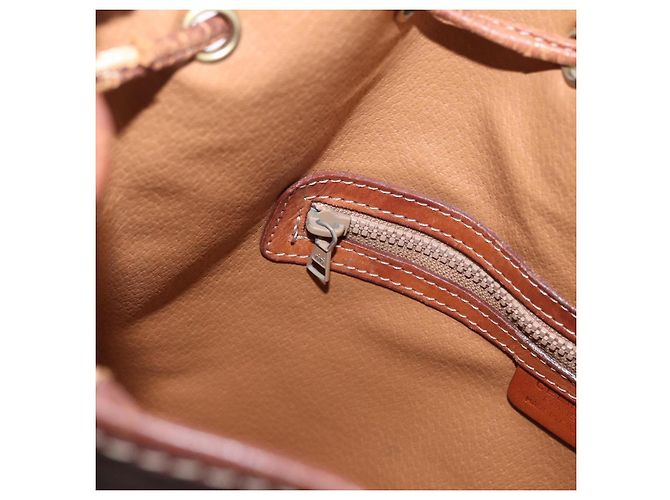 Céline Borsa a Spalla CELINE Macadam Canvas PVC Pelle Marrone Oro Auth BA14485 D'oro - vista 23