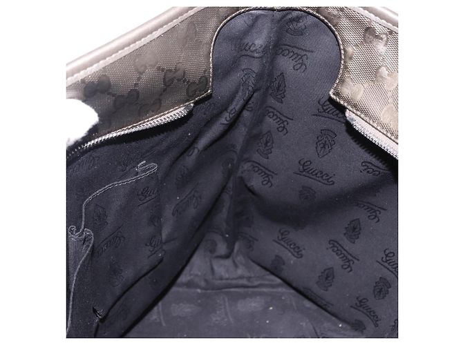 GUCCI GG implementation Tote Bag PVC Grau 211120 Auth am12189V Braun - Ansicht 21