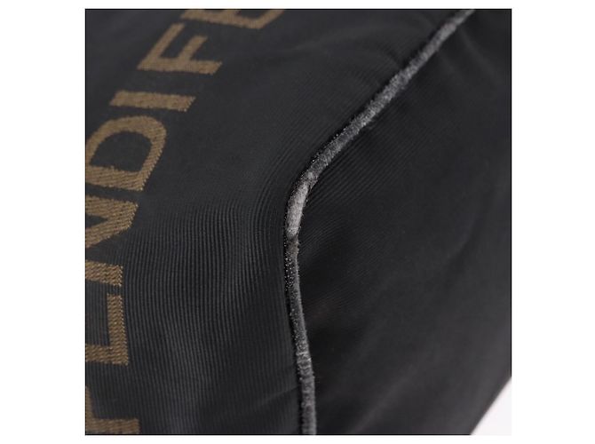 Borsa a Spalla FENDI Tela Nero Oro Auth mr2741 D'oro - vista 10