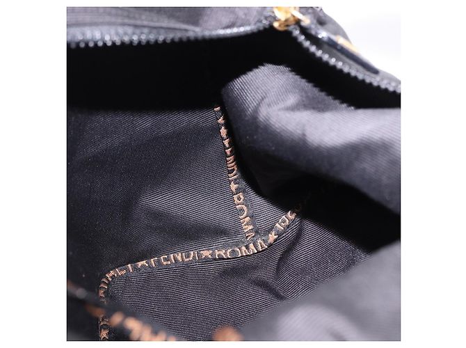 Borsa a Spalla FENDI Tela Nero Oro Auth mr2741 D'oro - vista 17