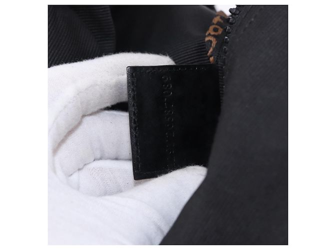 Borsa a Spalla FENDI Tela Nero Oro Auth mr2741 D'oro - vista 19
