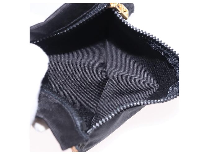 Borsa a Spalla FENDI Tela Nero Oro Auth mr2741 D'oro - vista 22