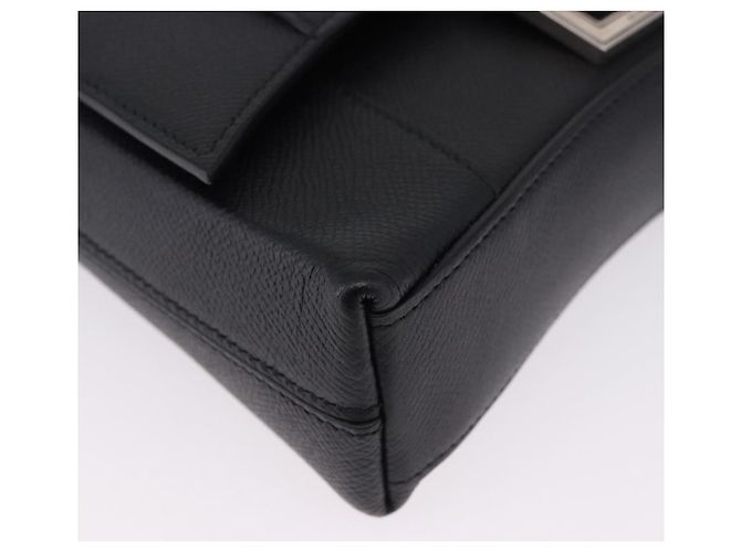 Borsa a tracolla BALENCIAGA Downtown in pelle nera argento 736471 Auth ar14127M Nero - vista 11