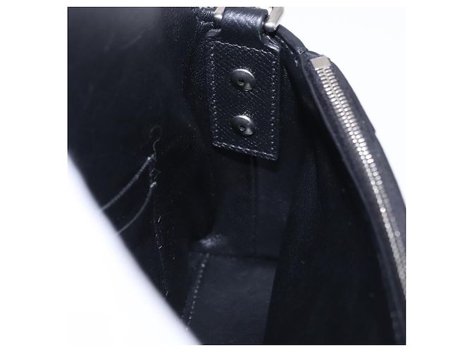 Borsa a tracolla BALENCIAGA Downtown in pelle nera argento 736471 Auth ar14127M Nero - vista 19