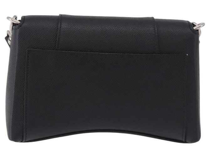 Borsa a tracolla BALENCIAGA Downtown in pelle nera argento 736471 Auth ar14127M Nero - vista 3