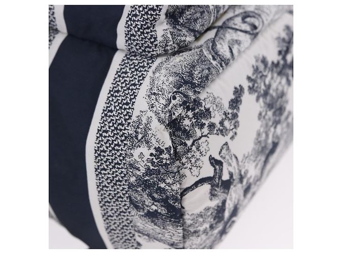 Zaino Christian Dior Toile de Jouy Nylon Navy White Auth ka5416M - vista 12