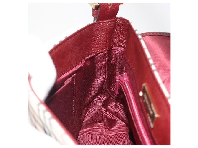 Borsa a mano BURBERRY Nova Check in tela Beige Gold Auth am12032V D'oro - vista 19