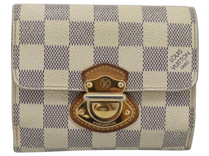 LOUIS VUITTON Damier Azur Portefeuille Joy Bifold Wallet N60030 LV Auth 193157 - vista 13