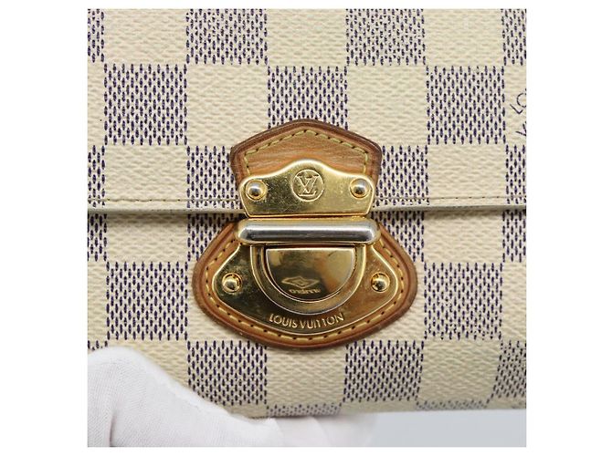 LOUIS VUITTON Damier Azur Portefeuille Joy Bifold Wallet N60030 LV Auth 193157 - vista 17