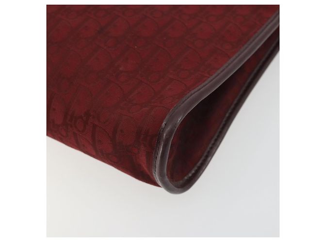 Borsa a Spalla Christian Dior Trotter Canvas Rosso Oro Auth 193068 D'oro - vista 11