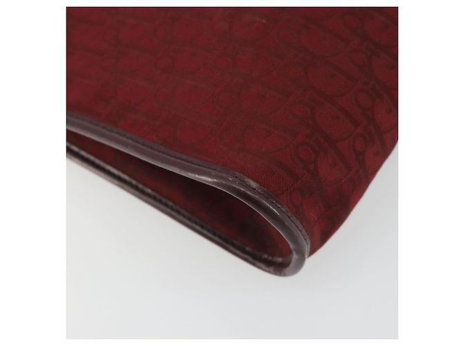 Borsa a Spalla Christian Dior Trotter Canvas Rosso Oro Auth 193068 D'oro - vista 14