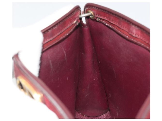 Borsa a Spalla Christian Dior Trotter Canvas Rosso Oro Auth 193068 D'oro - vista 20