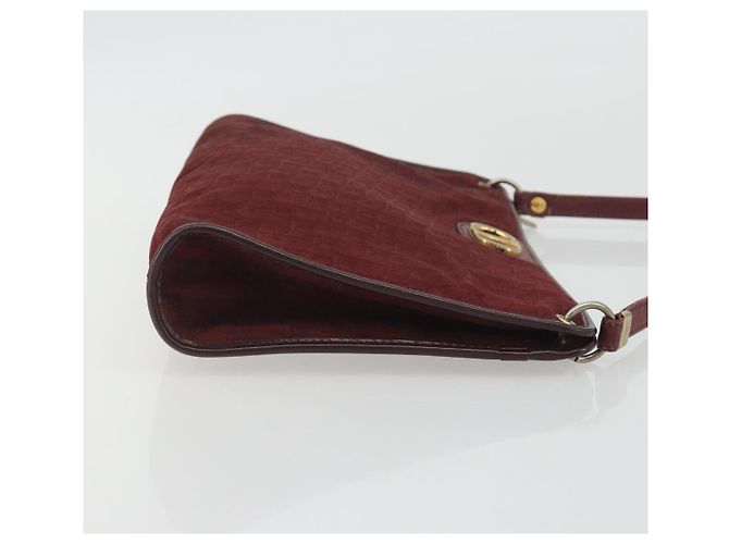 Borsa a Spalla Christian Dior Trotter Canvas Rosso Oro Auth 193068 D'oro - vista 4