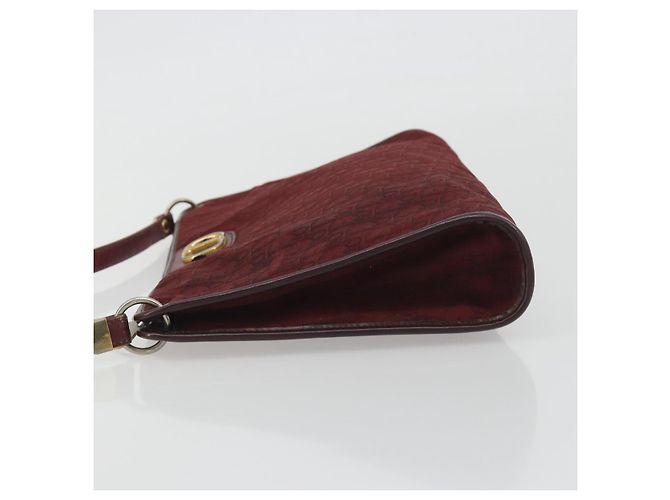 Borsa a Spalla Christian Dior Trotter Canvas Rosso Oro Auth 193068 D'oro - vista 5