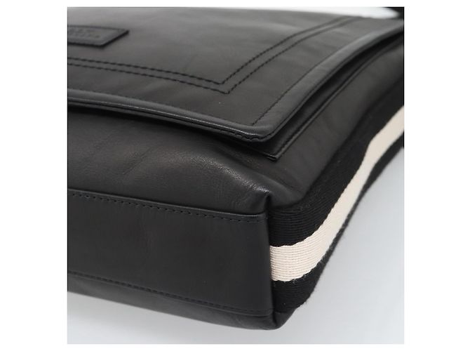 Borsa a Spalla BALLY in Pelle Nera Argento Auth 194051A Nero - vista 10