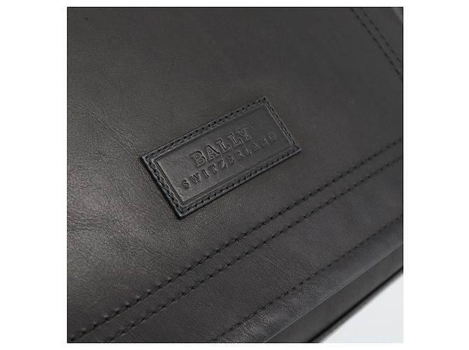 Borsa a Spalla BALLY in Pelle Nera Argento Auth 194051A Nero - vista 14