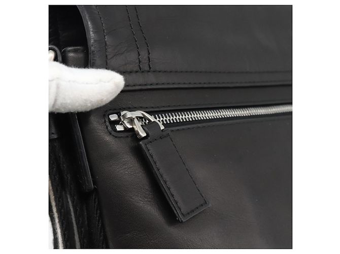 Borsa a Spalla BALLY in Pelle Nera Argento Auth 194051A Nero - vista 15