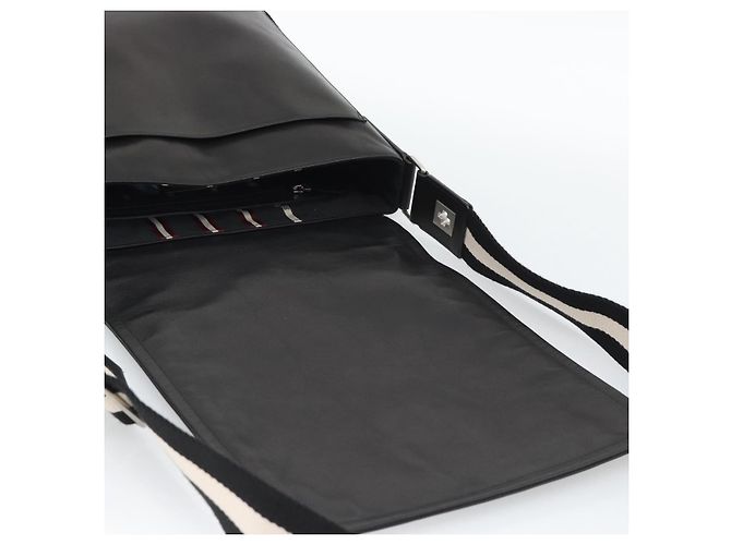 Borsa a Spalla BALLY in Pelle Nera Argento Auth 194051A Nero - vista 16