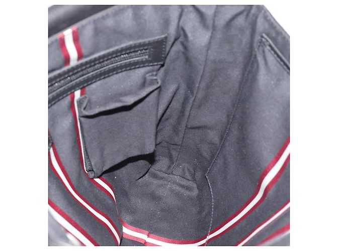 Borsa a Spalla BALLY in Pelle Nera Argento Auth 194051A Nero - vista 19