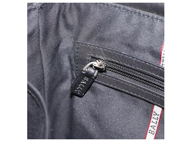 Borsa a Spalla BALLY in Pelle Nera Argento Auth 194051A Nero - vista 21