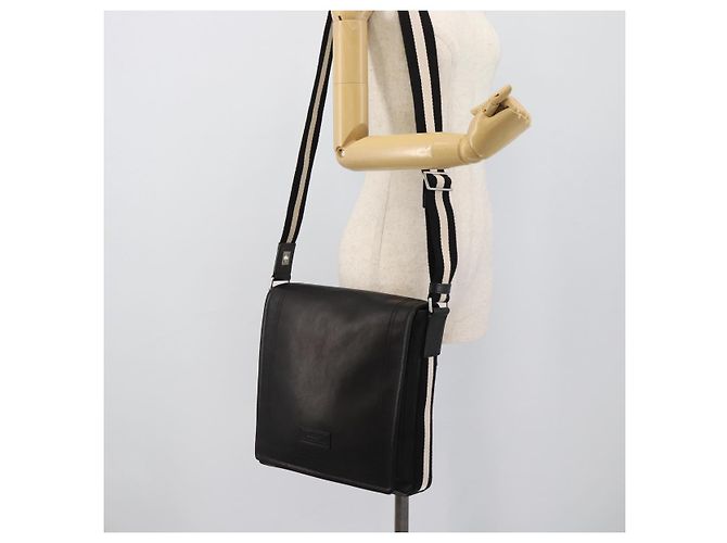 Borsa a Spalla BALLY in Pelle Nera Argento Auth 194051A Nero - vista 26