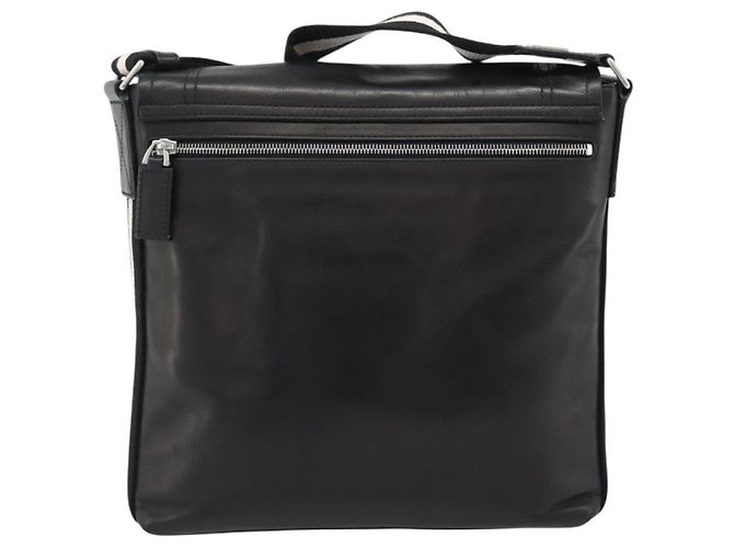 Borsa a Spalla BALLY in Pelle Nera Argento Auth 194051A Nero - vista 3