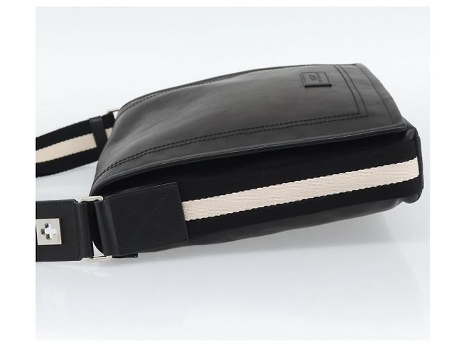 Borsa a Spalla BALLY in Pelle Nera Argento Auth 194051A Nero - vista 4