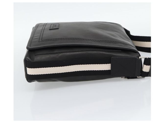 Borsa a Spalla BALLY in Pelle Nera Argento Auth 194051A Nero - vista 5