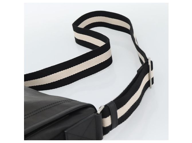Borsa a Spalla BALLY in Pelle Nera Argento Auth 194051A Nero - vista 8