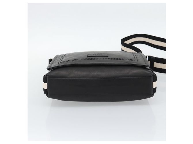 Borsa a Spalla BALLY in Pelle Nera Argento Auth 194051A Nero - vista 9