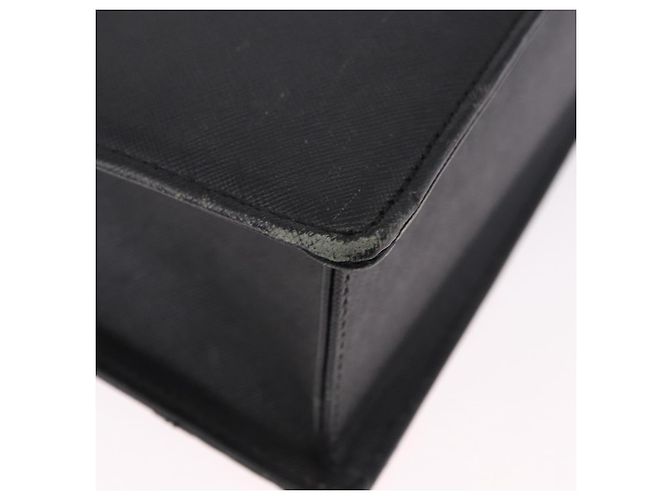 Borsa Business BURBERRY in pelle nera con dettagli argento Auth ep15311 Nero - vista 13
