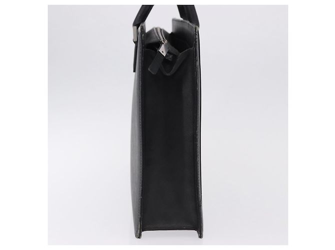 Borsa Business BURBERRY in pelle nera con dettagli argento Auth ep15311 Nero - vista 5