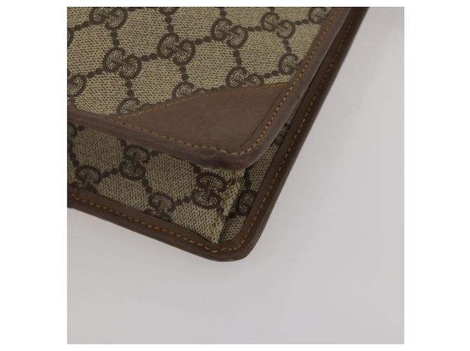 Sac pochette et sac cabas GUCCI GG Supreme en PVC et cuir 2 ensembles Beige Or Auth 192415 - vue 15