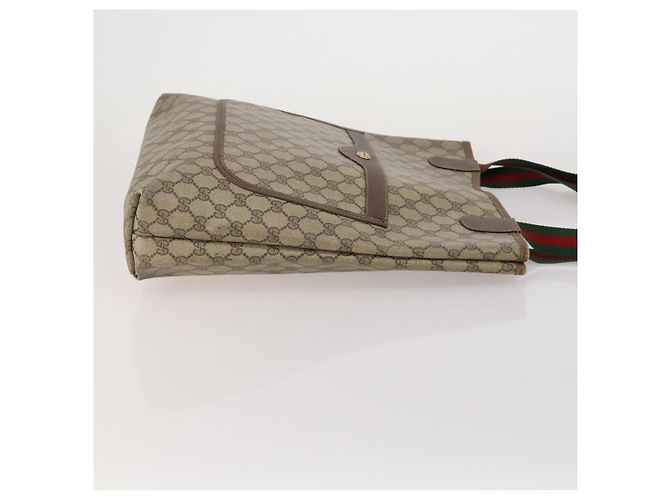 Sac pochette et sac cabas GUCCI GG Supreme en PVC et cuir 2 ensembles Beige Or Auth 192415 - vue 4