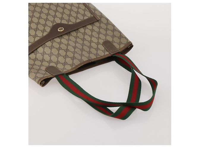 Sac pochette et sac cabas GUCCI GG Supreme en PVC et cuir 2 ensembles Beige Or Auth 192415 - vue 5