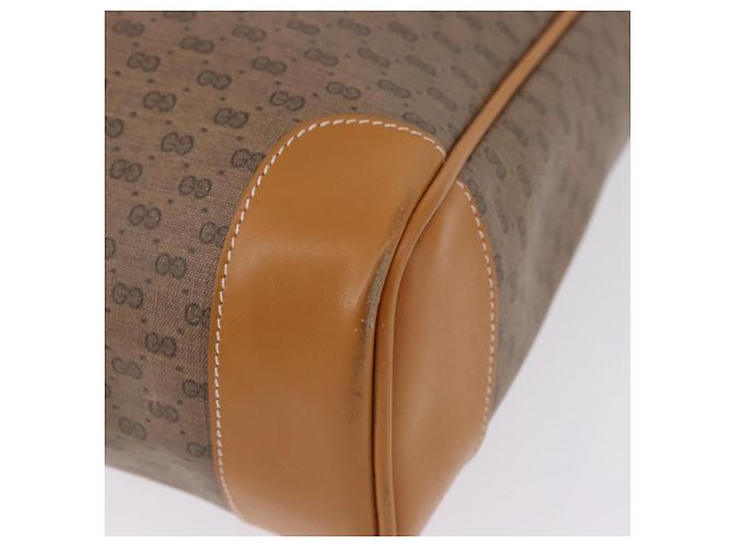 Borsa Tote GUCCI Micro GG Supreme PVC Beige Oro Auth 193519 D'oro - vista 11