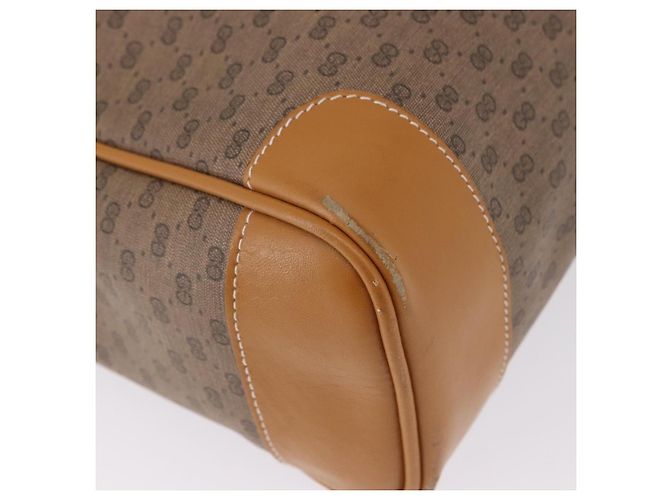 Borsa Tote GUCCI Micro GG Supreme PVC Beige Oro Auth 193519 D'oro - vista 12