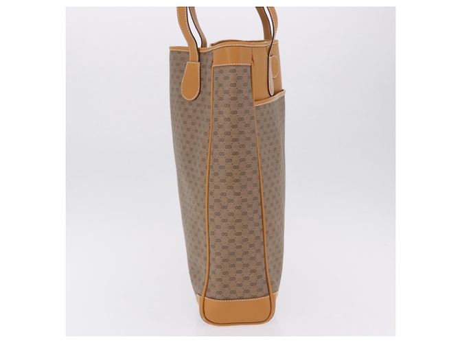 Borsa Tote GUCCI Micro GG Supreme PVC Beige Oro Auth 193519 D'oro - vista 5