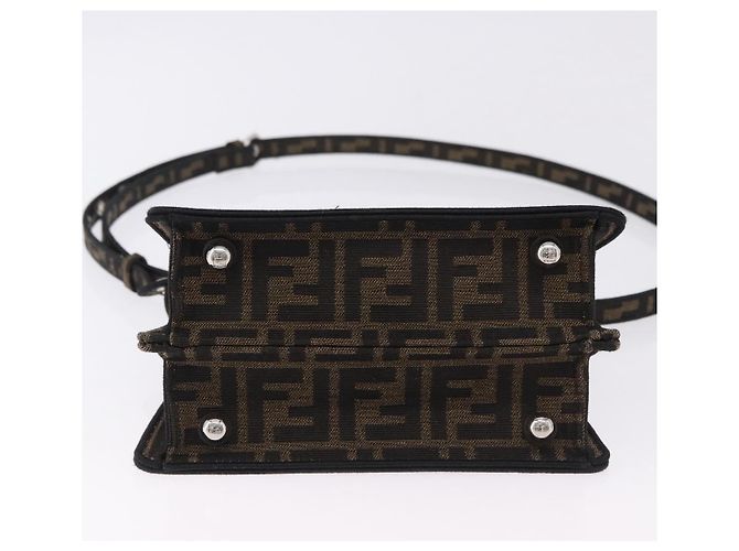 FENDI x FRGMT x POKMON Zucca Canvas Peek A Boo Dratini 8BN885 Auth ka5395SM Marrone Argento - vista 11