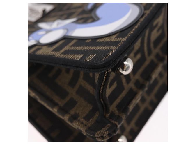 FENDI x FRGMT x POKMON Zucca Canvas Peek A Boo Dratini 8BN885 Auth ka5395SM Marrone Argento - vista 12