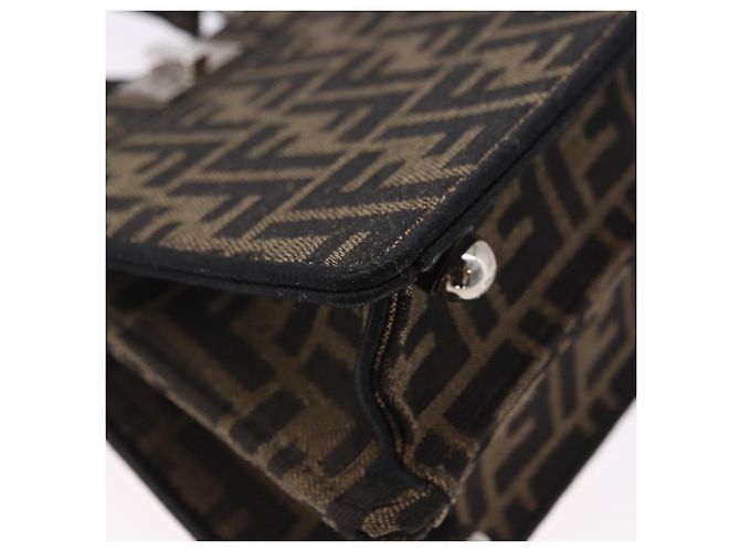 FENDI x FRGMT x POKMON Zucca Canvas Peek A Boo Dratini 8BN885 Auth ka5395SM Marrone Argento - vista 14