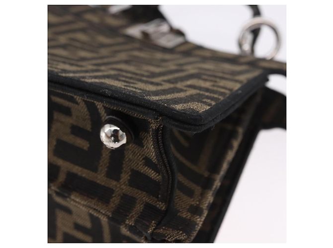 FENDI x FRGMT x POKMON Zucca Canvas Peek A Boo Dratini 8BN885 Auth ka5395SM Marrone Argento - vista 15