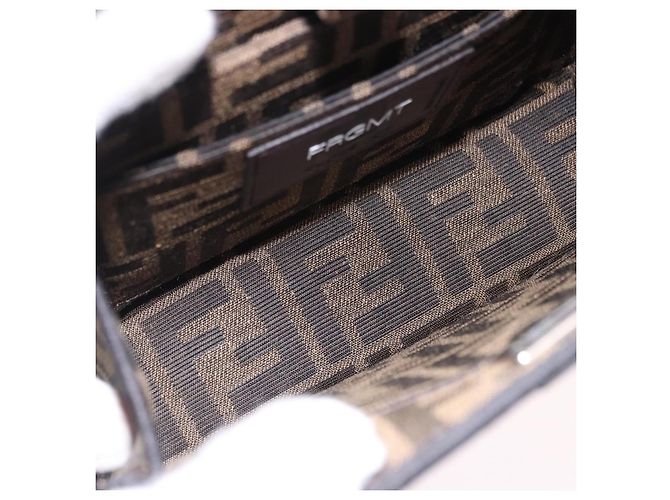 FENDI x FRGMT x POKMON Zucca Canvas Peek A Boo Dratini 8BN885 Auth ka5395SM Marrone Argento - vista 19