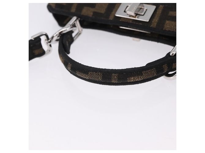 FENDI x FRGMT x POKMON Zucca Canvas Peek A Boo Dratini 8BN885 Auth ka5395SM Marrone Argento - vista 7