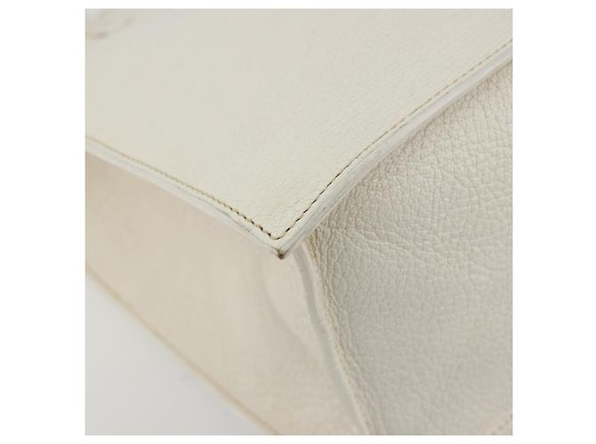 Borsa Tote Miu Miu in pelle bianco e argento Auth bs36295A - vista 18
