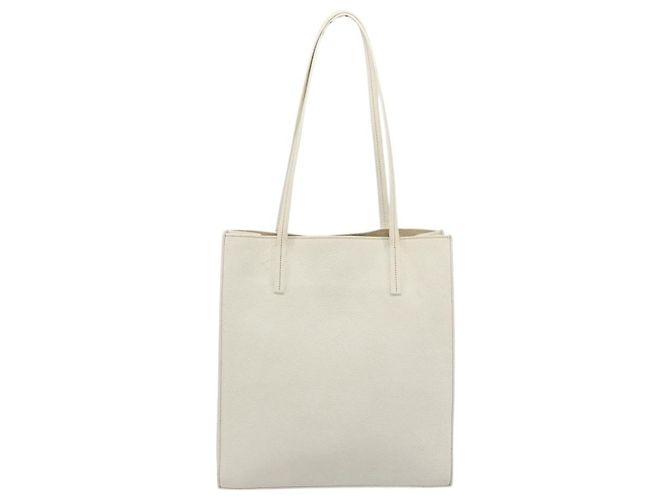 Borsa Tote Miu Miu in pelle bianco e argento Auth bs36295A - vista 2