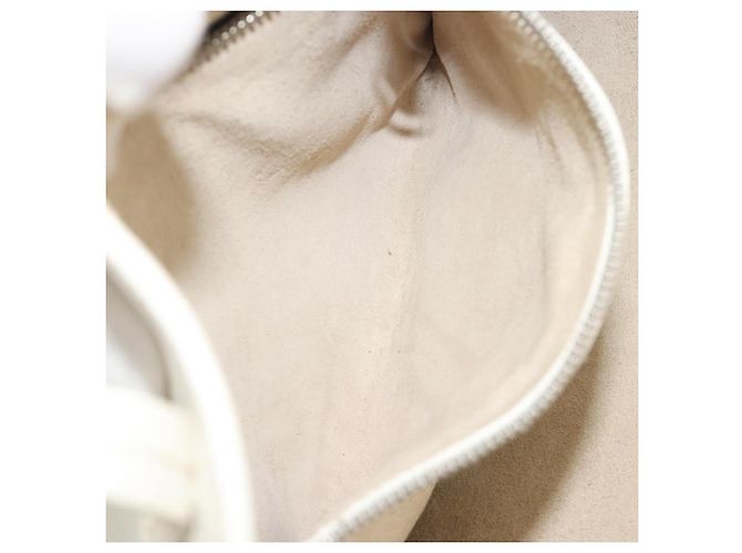 Borsa Tote Miu Miu in pelle bianco e argento Auth bs36295A - vista 24