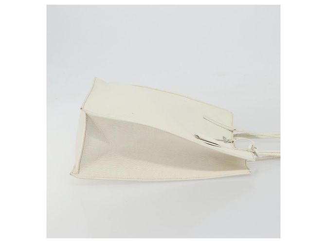 Borsa Tote Miu Miu in pelle bianco e argento Auth bs36295A - vista 3