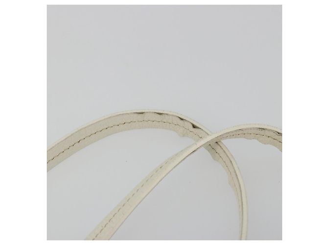 Borsa Tote Miu Miu in pelle bianco e argento Auth bs36295A - vista 8